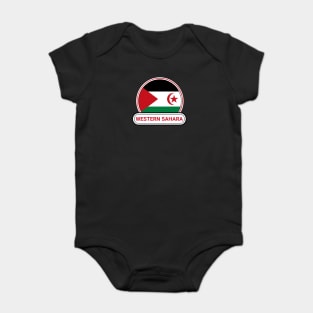 Western Sahara Country Badge - Western Sahara Flag Baby Bodysuit